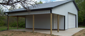 24’ x 24’ x 12’ Pole Barn with 24’ x 10’ Lean To